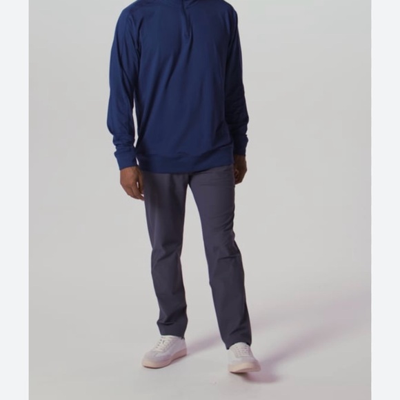 Fabletics Men's Navy Quarter-Zip Pullover - Picture 2 of 4